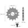 Dirt Bike 428 Chain 14T 17mm Titanium Tone Front Engine Sprocket