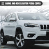 Jeep Cherokee (2014-2021) Black Silver Brake Accelerator Pedal Covers