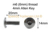 Honda CBR 10x Verkleidung Schrauben m6x20mm Pfanne Pilz Kopf Edelstahl