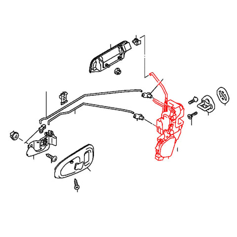 Mitsubishi Triton L200 Strada 1996-2006 Front Door Lock Latch x2