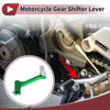 Bosuer Cheetah Green Silver Tone Folding Motorcycle Gear Shifter Lever