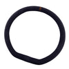 Universal Cars D-Shape Black Faux Suede Steering Wheel Cover