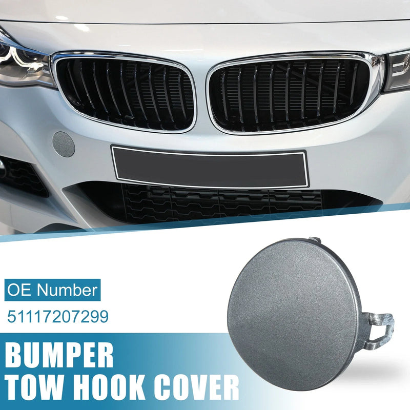 BMW 3 Series E90 / E91 (2009-2012) Gray Front Bumper Tow Hook Cover