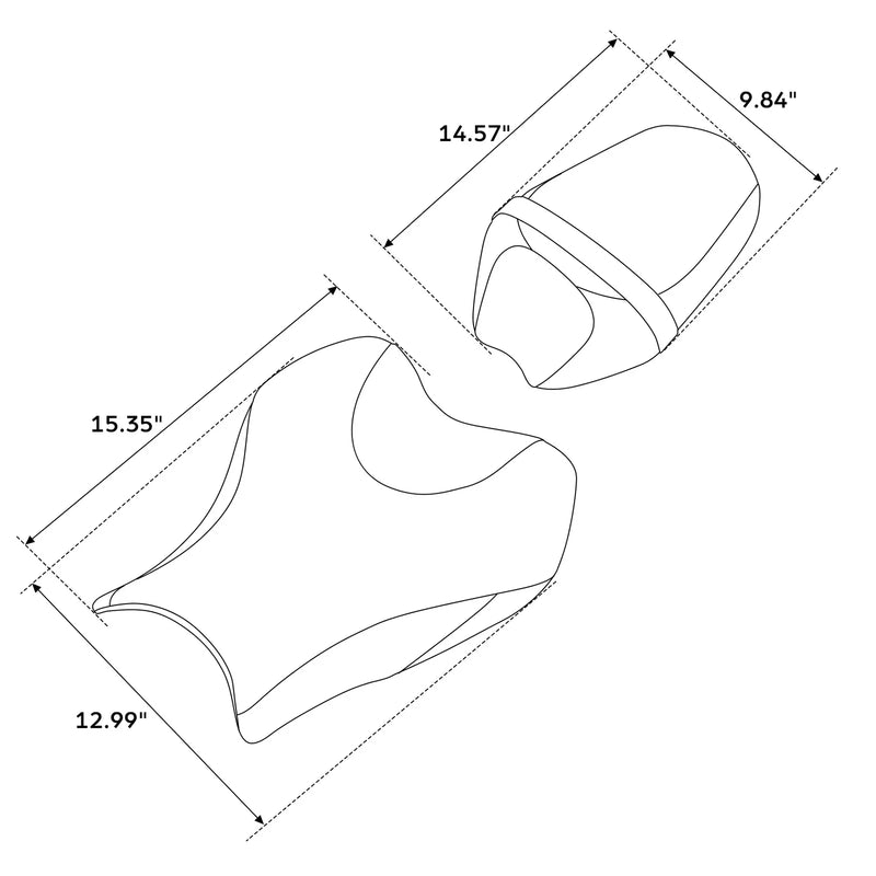 Suzuki GSXR1000 Driver & Passenger Seats (2009-2016)