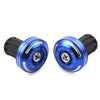 Dirt Bike - Blue CNC Handlebar Grips & End Cap Plugs