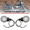 Harley Heritage Softail Classic (1999-2023) Black LED Turn Signal Flat