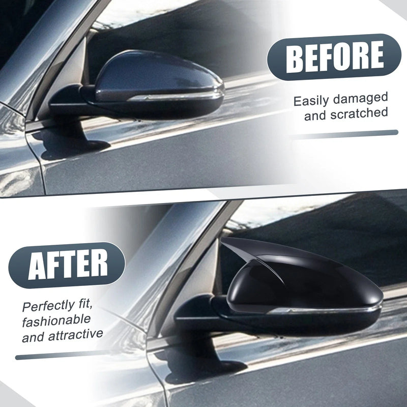 Kia Forte Cerato K3 Rearview Mirror Cover Overlay Gloss Black (19-24)