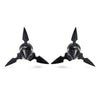 Harley Softail Dyna Spun Blade Spinning Front Axle Cap Nut Covers