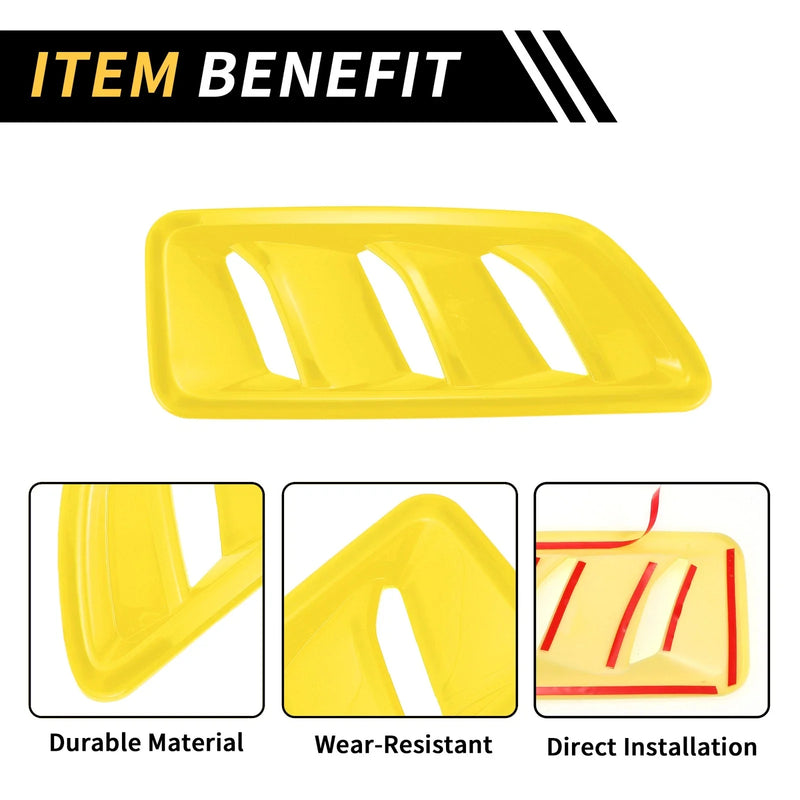 Jeep JL JLU (2018-2024) Yellow Front Hood Air Outlet Vent Cover Trim