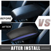 Mitsubishi Outlander Carbon Fiber Black Blue Center Console Cover