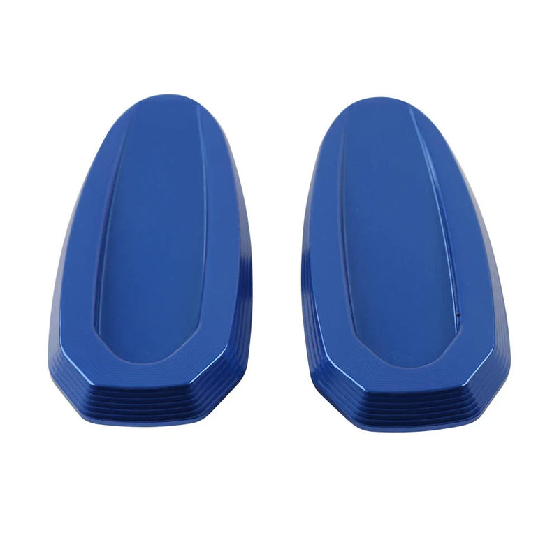 BMW S1000RR M1000RR Blue Rearview Mirror Block Off Base Plates Cover (20-23)