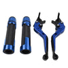 Yamaha YZF R3 R25 Blue Extendable Brake Clutch Levers Grip Set (2015-2023)
