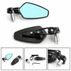 Universal Motorcycle 1 Pair Black Handlebar End Mirrors