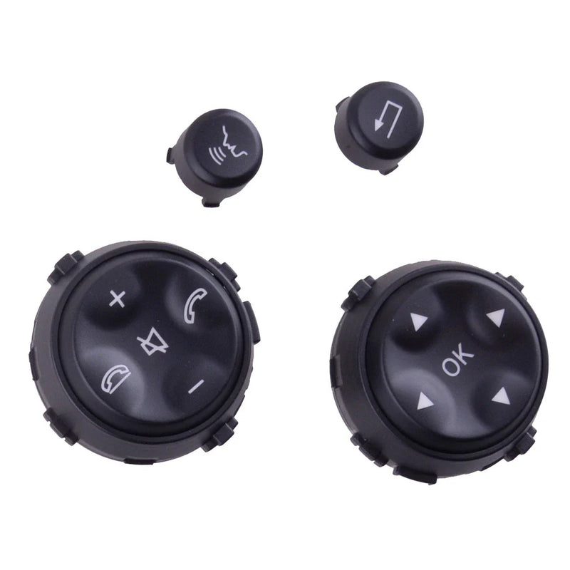 Mercedes-Benz W221 S Series 4x Black Steering Wheel Switch Knobs (2006-2009)