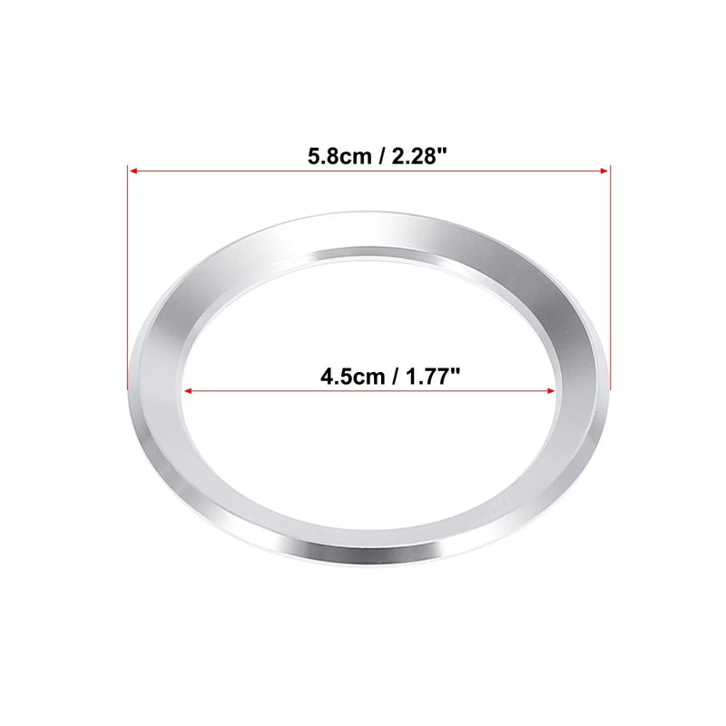 BMW 1 3 5 7 X1 X3 X5 X6 Silver Tone Steering Wheel Decal Cover