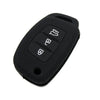 Hyundai Sonata Fe Black 3 Buttons Silicone FOB Key Cover Case fit