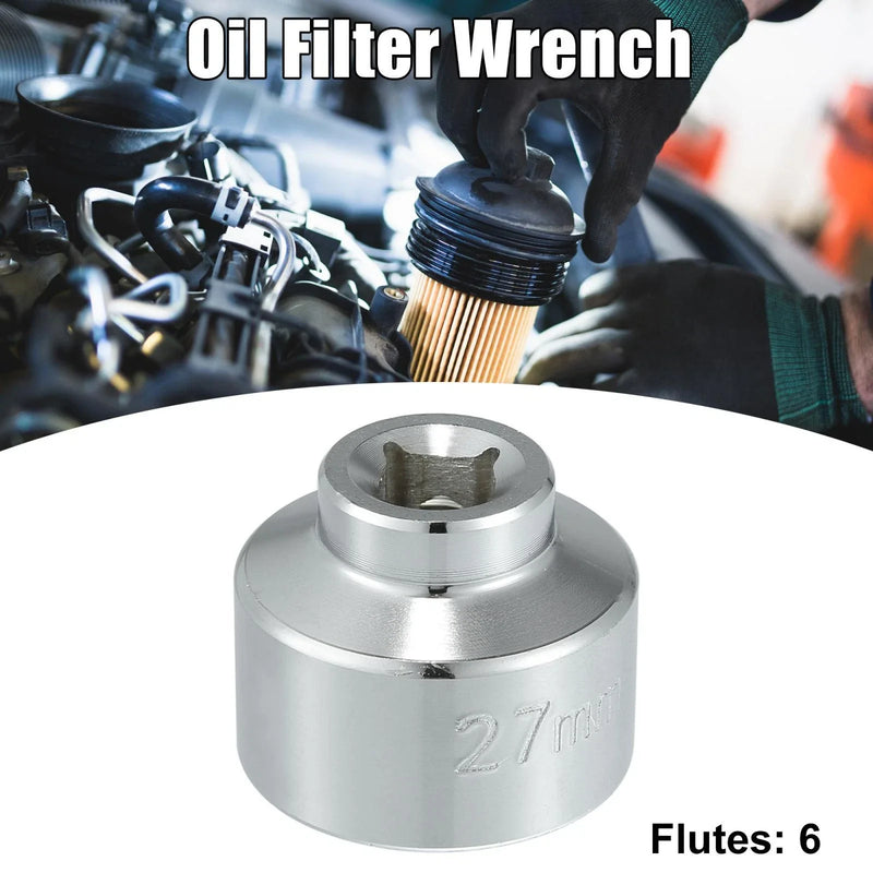 VW, Benz, Ford, Dodge, Fiat 27mm Oil Filter Wrench Cap Socket