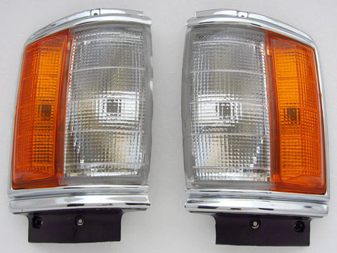 1983-1988 Toyota Hilux 2WD LN56 Chrome Corner Indicator Lights (2 x)