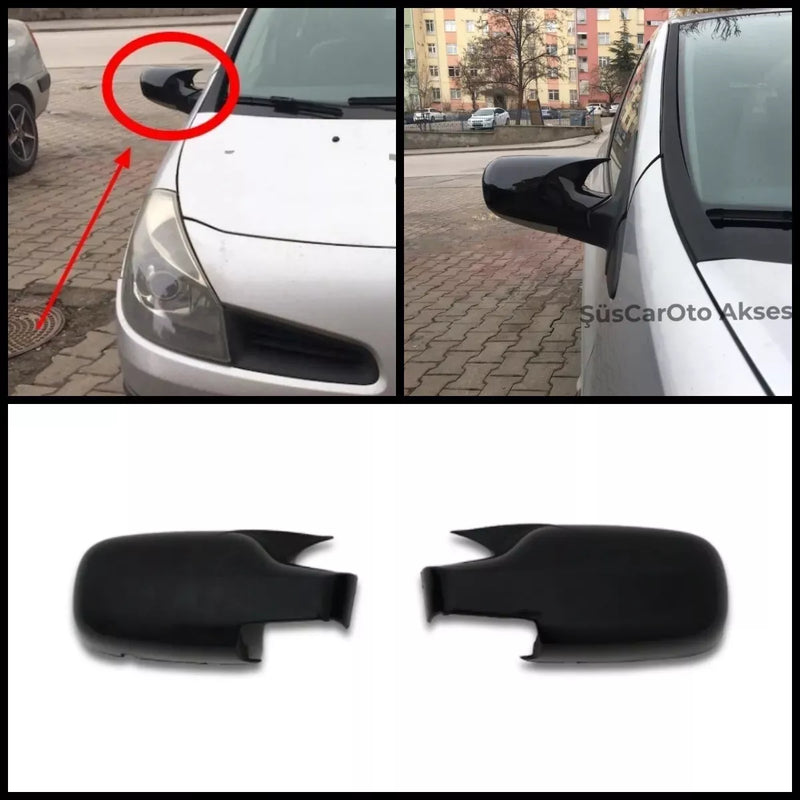 Renault Megane 3 Mk3 (2008-2016) - Gloss Black 2 Piece Side View Mirror Covers