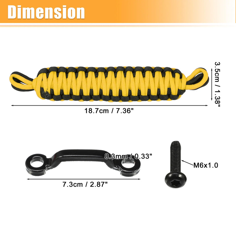 Jeep Wrangler JK JL with Brackets Black Yellow Door Limiting Straps Set