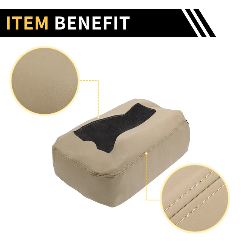 Chevrolet Microfiber Leather With Zipper Beige Center Console Cover