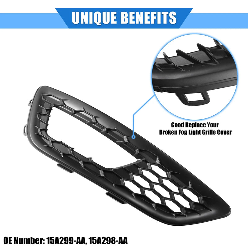 Ford Focus Front Bumper Fog Light Mesh Grille Cover (2015-2017)
