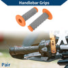 Motorcycle 1 Pair 22 x 24 mm Hand Grips Cover Soft Rubber Orange