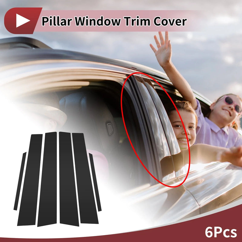 Toyota Corolla 6 Pcs Car Door Pillar Window Trim (2007–2013)