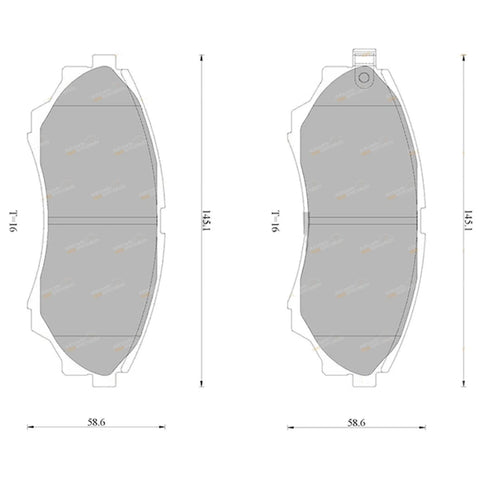Ford Courier 4X4 Front Disc Brake Pad Set (2004-2006)