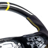 Chevrolet Camaro Carbon Flat Bottom Suede Yellow Steering Wheel (2012-2015)