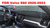 Volvo S60 Black Leather Dashboard Cover Dash Protector Pad Mat (2020–2023)