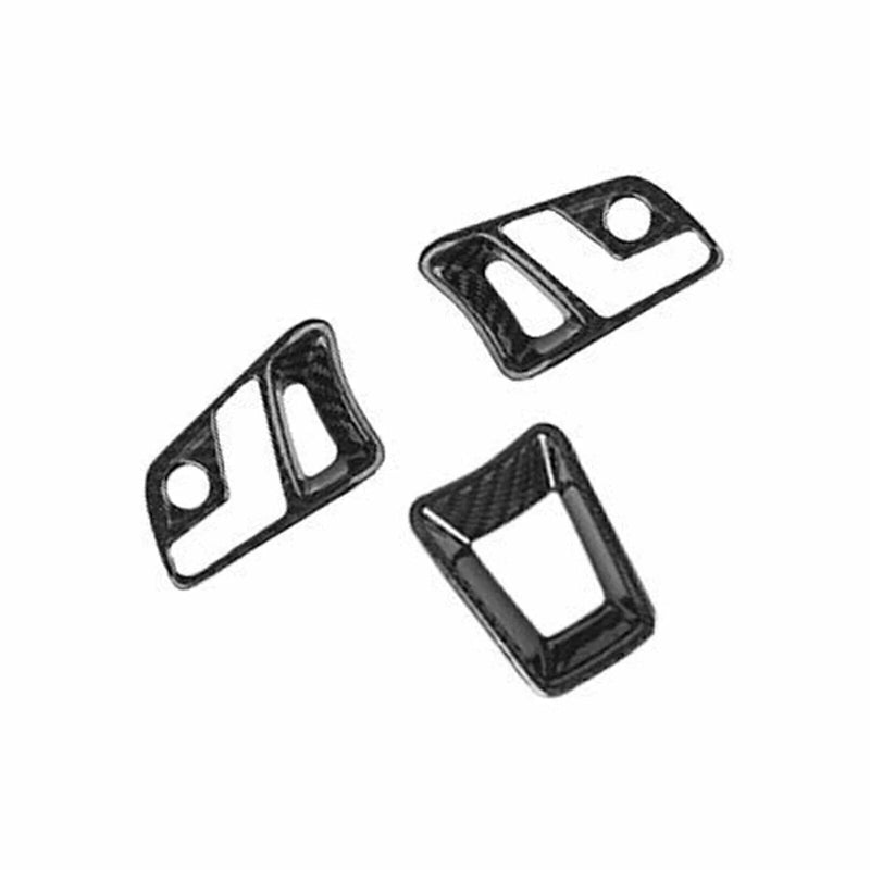 Porsche Cayman Steering Wheel Button Cover Trim Carbon 3 x (2018-2020)