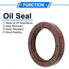 Oil Seal 45x62x10mm 2x Seal Ring Rotary Shaft Seal FKM Rubber Brown