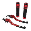 BMW F650GS Red Extendable Brake Clutch Levers Grips Set (2002-2007)