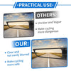 Make Model M8/M10 Rear View Mirrors Polygonal Handlebar Black Blue