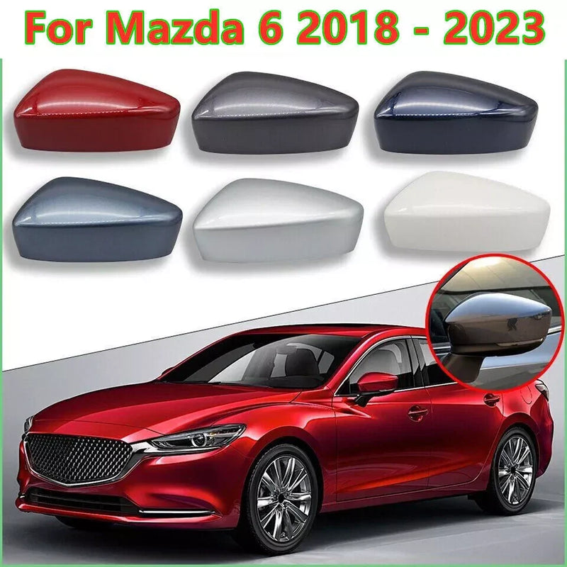 Mazda 6 Driver Passenger Rear Side Mirror Cap Cover Shell (2018–2023)