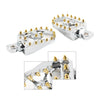 Harley Dyna Sportster Fatboy Chrome Gold Wide Fat Foot Pegs