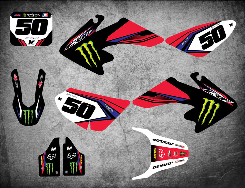Honda CRF 50 2004-2012 SURGE STYLE Stickers Custom Graphics Full Kit