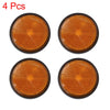 4x M6x1.0 Orange-Red Plastic Screw-Mount Reflective Motorcycle Reflector