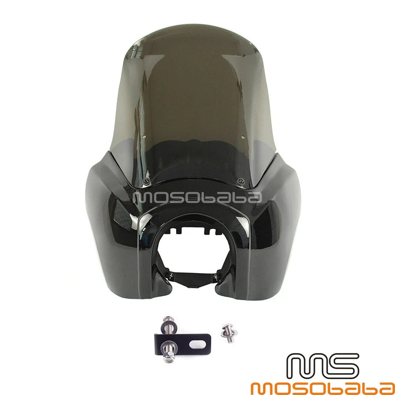 Harley Softail StreetBob 18-23 Smoke Headlight Fairing Windshield