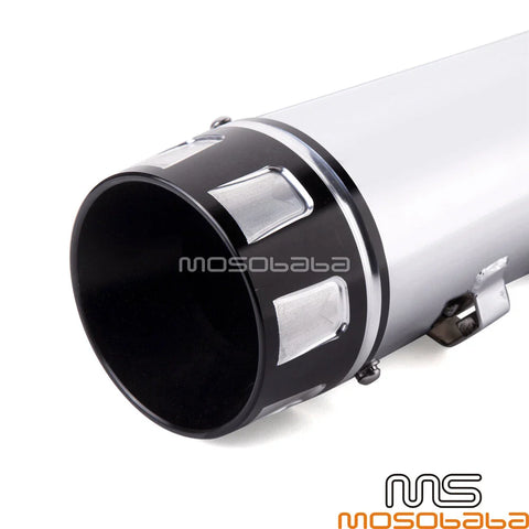 Harley Touring Chrome Exhaust Pipe Slip-On Mufflers (1995-2016)