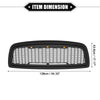 Dodge Ram 1500 (2009-2010) Matte Black Grille Assembly w/ LED Lights