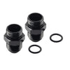 Black Aluminum AN8 Flare to 8AN ORB Male Fitting Adapter w/ O-Rings