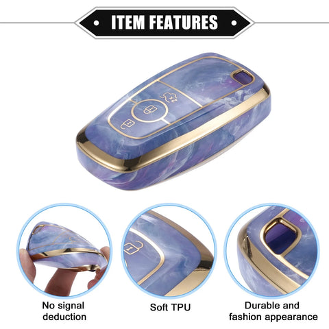 Ford Explorer, Ecosport, Mustang 3 x Button TPU Key Fob Cover Case (2011-2023)