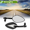 M8 Motorcycle Rear View Mirrors / Prismatic Shape / Black White Aluminum