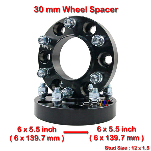 Ford Ranger PX T6 2 x 30mm 12x1.5 Hub Centric Wheel Spacers (2011-2023)