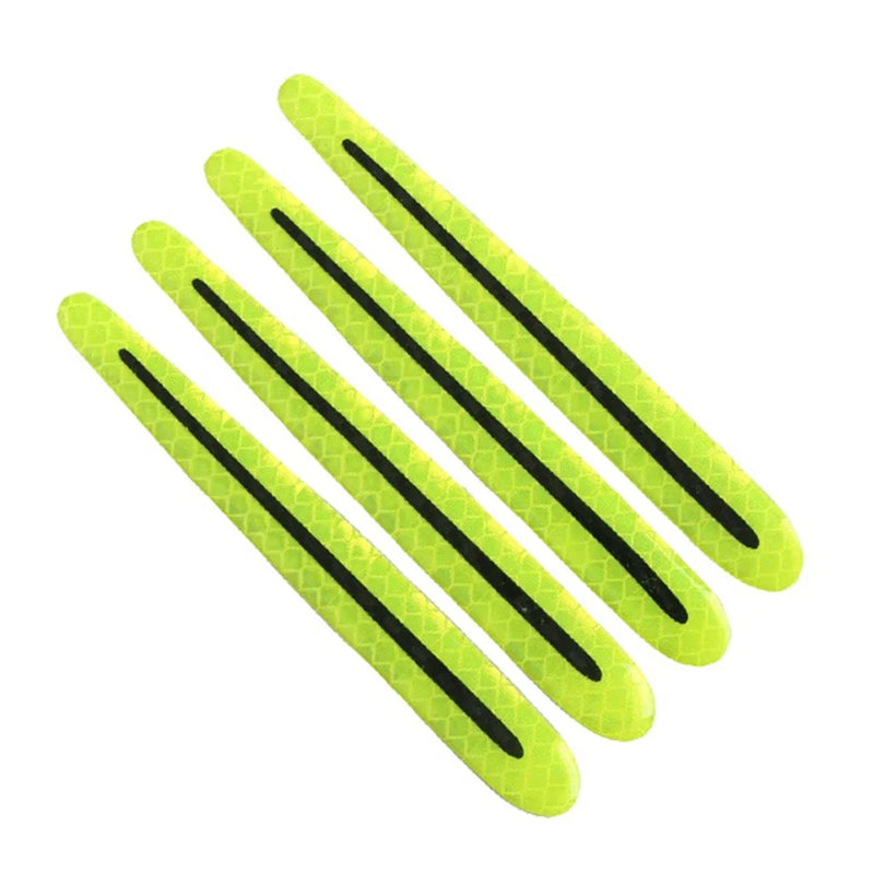 Scratch Protection Carbon Fiber Green Car Door Handle Reflective Sticker
