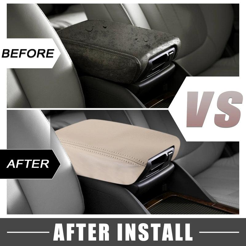 Ford F150 (2015-2020) Beige Car Center Console Pad Armrest Cover