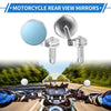 M6 Rear View Mirrors Round Chrome Silver Tone Aluminum Alloy