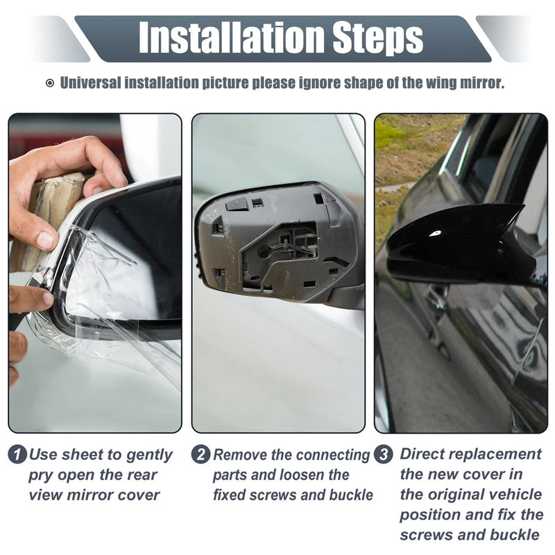 BMW 3 Series, 7 Series Left Side Mirror Cover Cap Gloss Black (2000-2006)